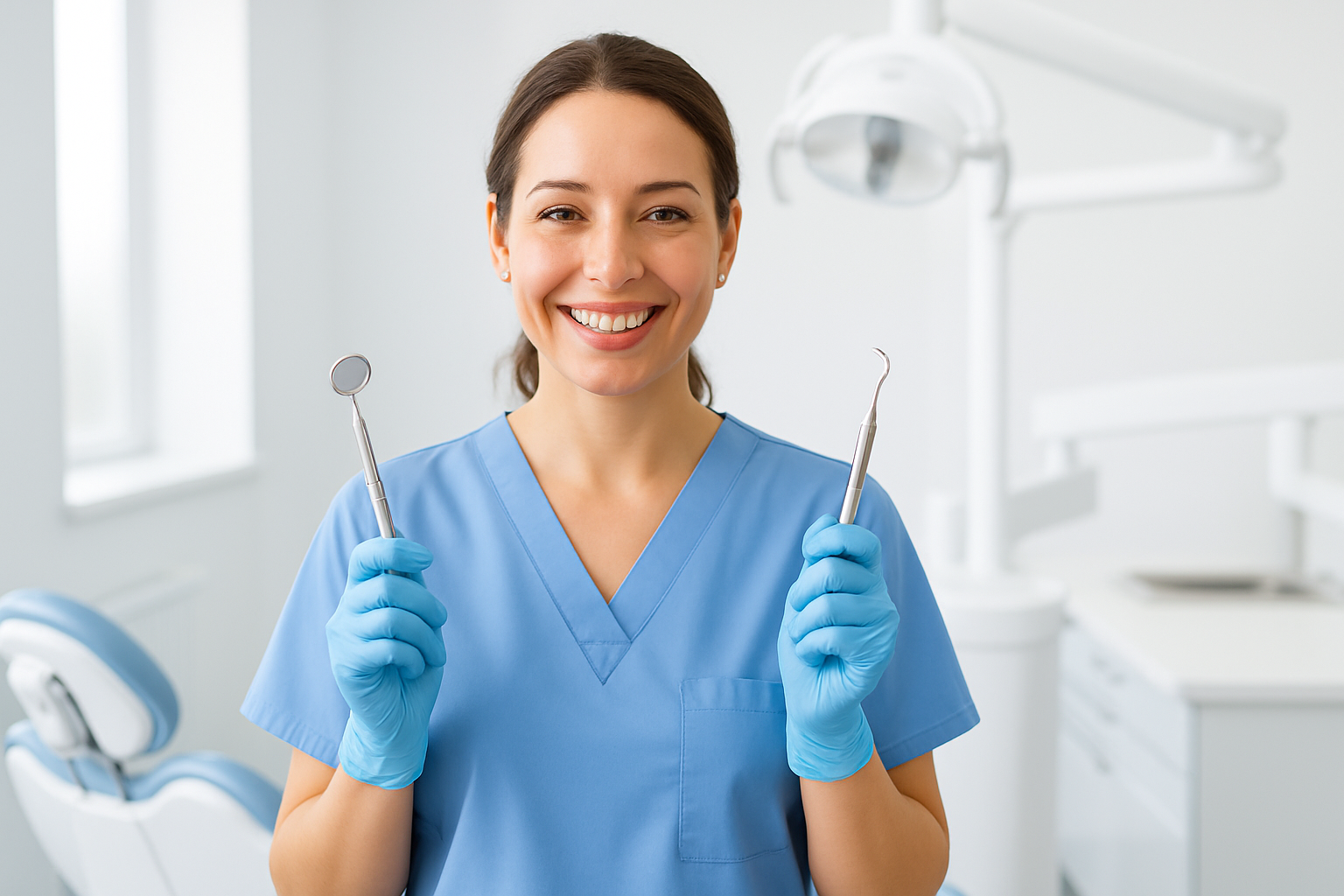 dental professional happy